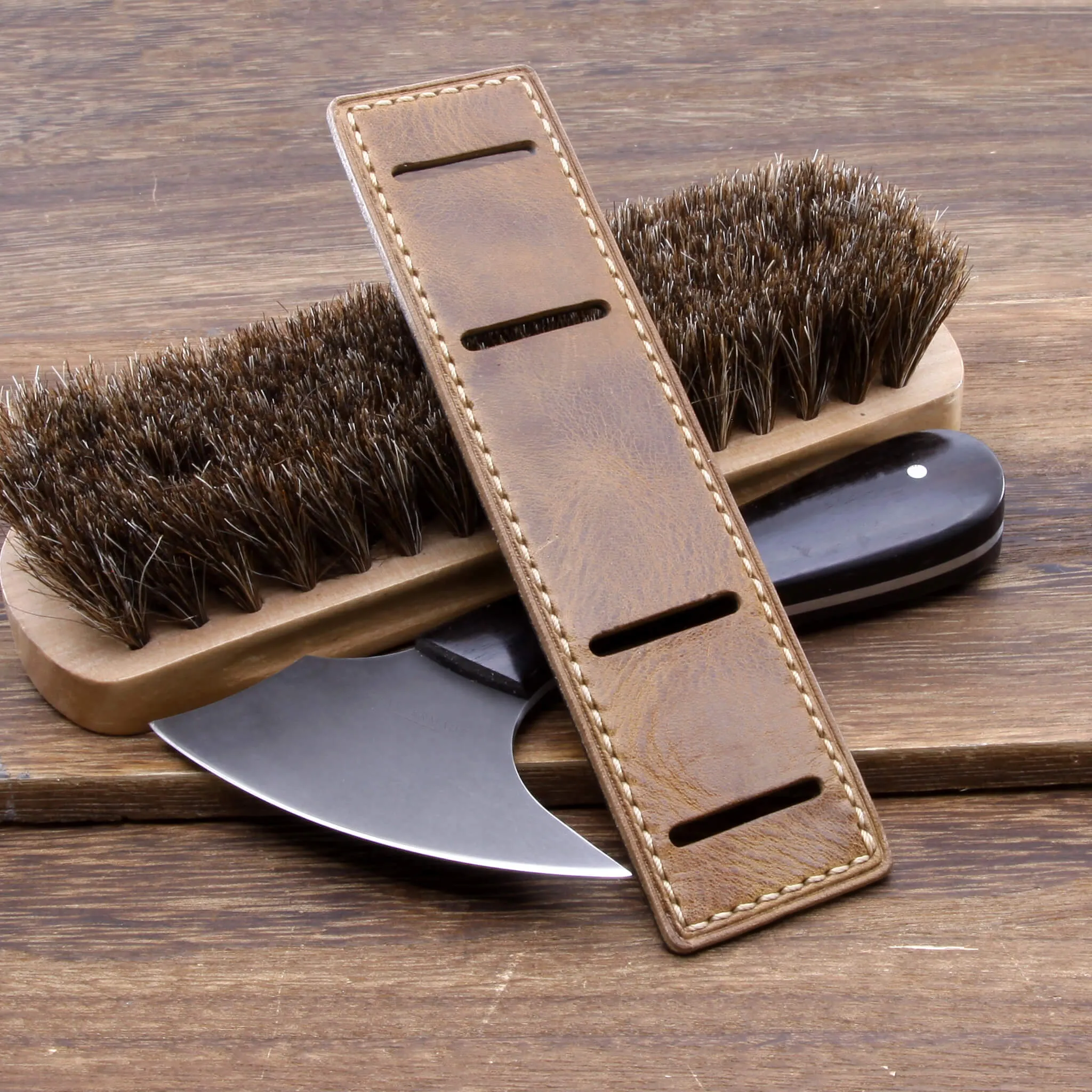 Leather Bund Pad, Newman Style Military 102