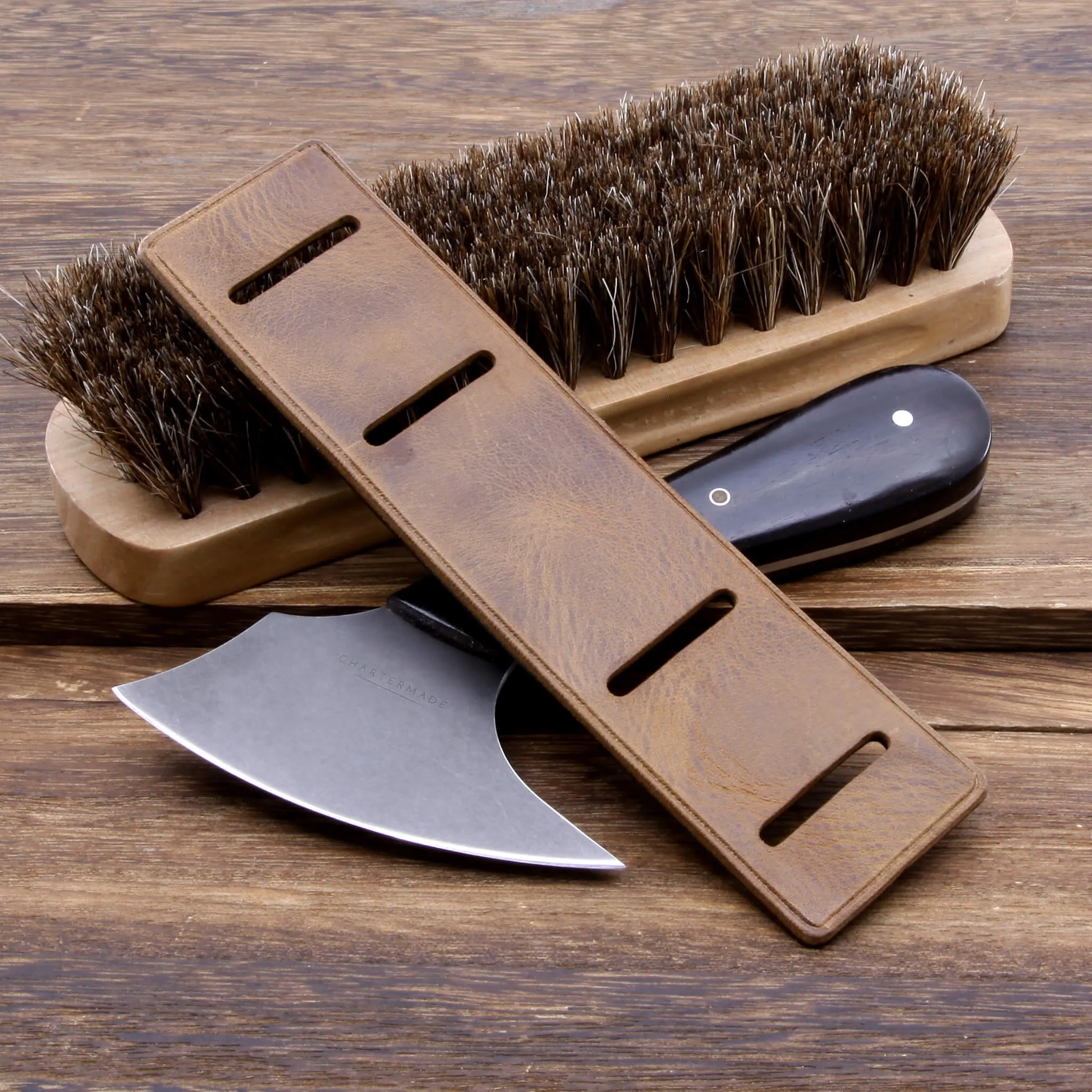 Leather Bund Pad, Newman Style Military 102