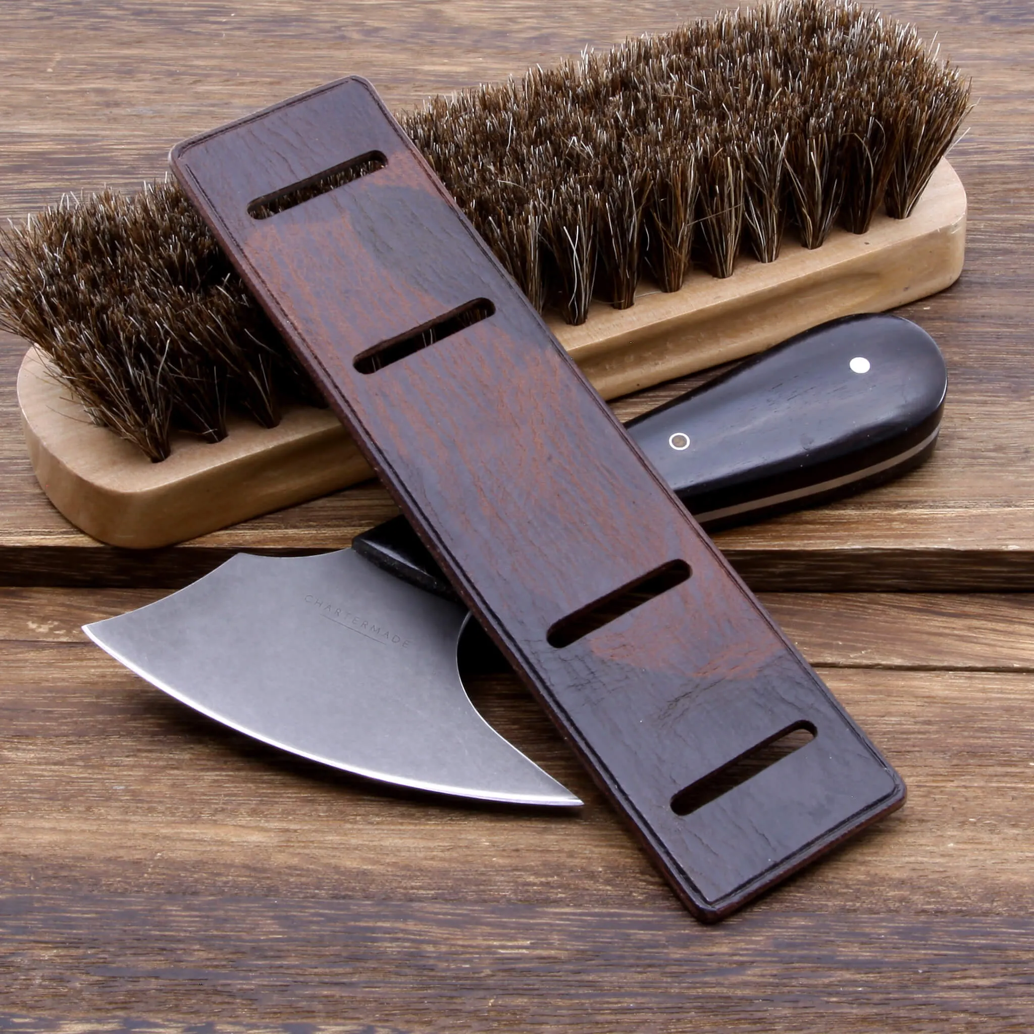 Leather Bund Pad, Newman Style Military 103