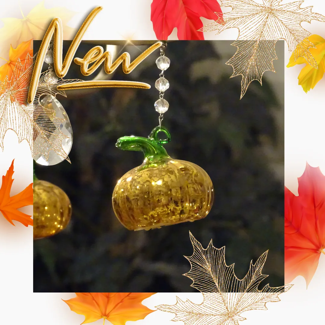 LIGHT UP PUMPKIN (Set/1) OR (Set/3) MAGNETIC HALLOWEEN CHANDELIER ORNAMENT