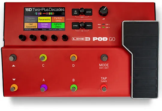 Line 6 POD Go Guitar Processor, Limited Edition Red