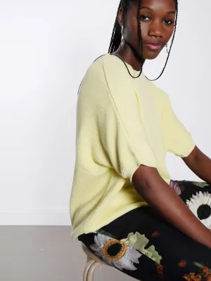 Lola Short Sleeve Jumper - Pale Yellow