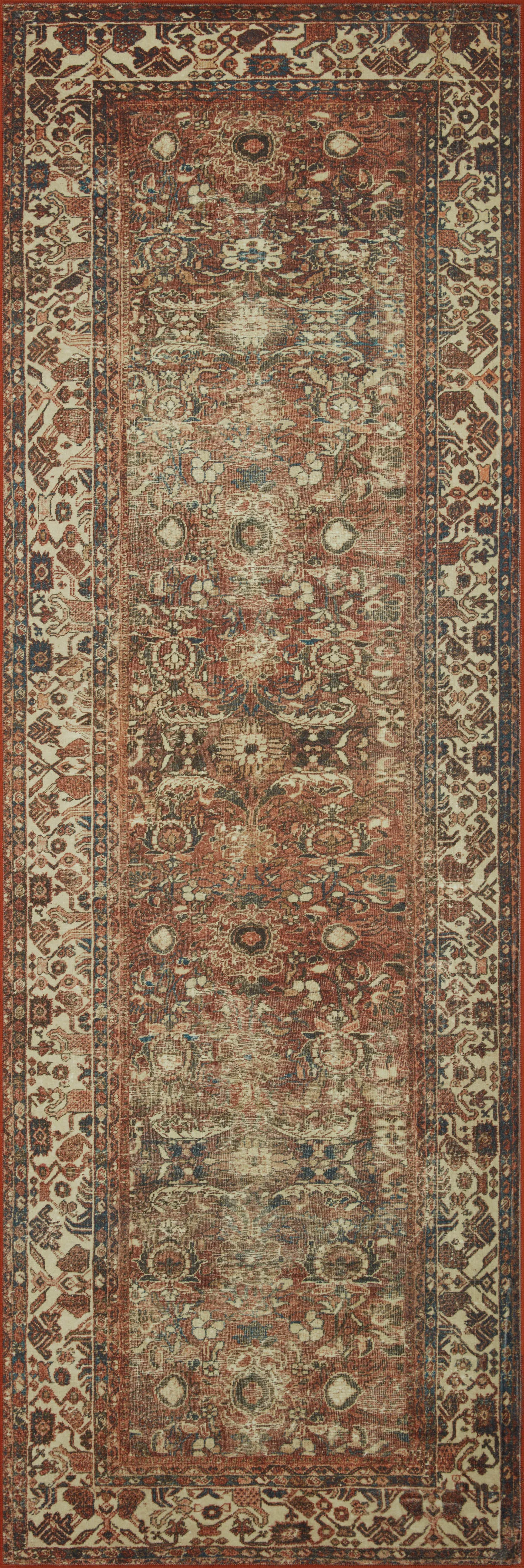 Loloi Banks Rug Collection - Brick / Ivory - Magnolia Home by Joanna Gaines