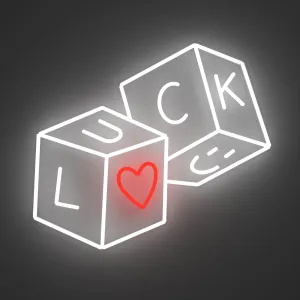 Luck & Love - LED neon sign