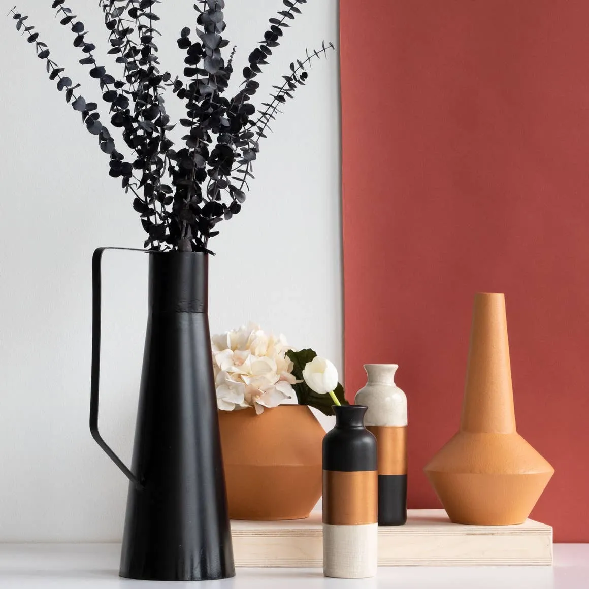 Mason Black Top Vase