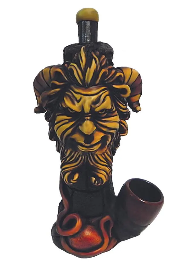 Medium Size Hand Made Resin Pipe - Various Designs - Style C - (1 Count)