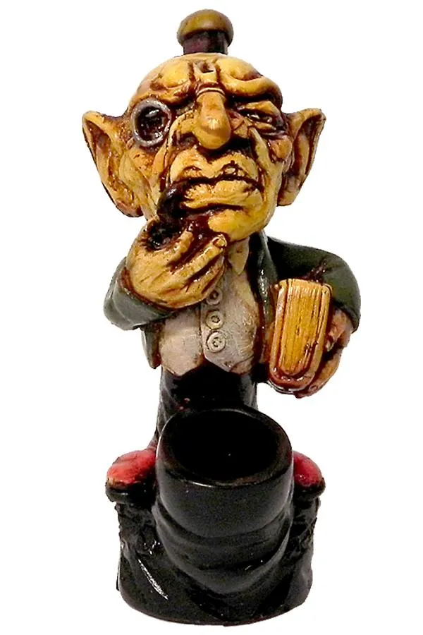 Medium Size Hand Made Resin Pipe - Various Designs - Style C - (1 Count)
