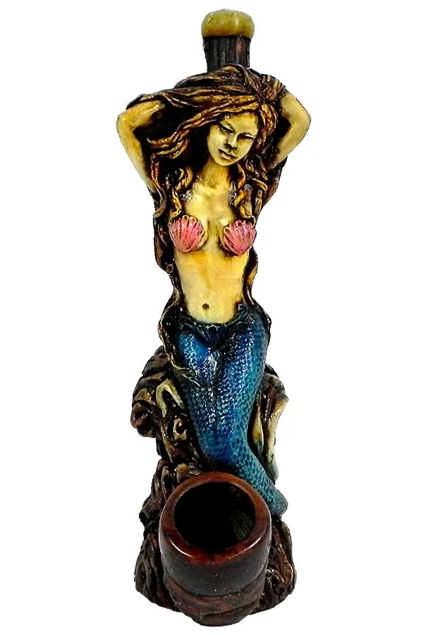 Medium Size Hand Made Resin Pipe - Various Designs - Style C - (1 Count)