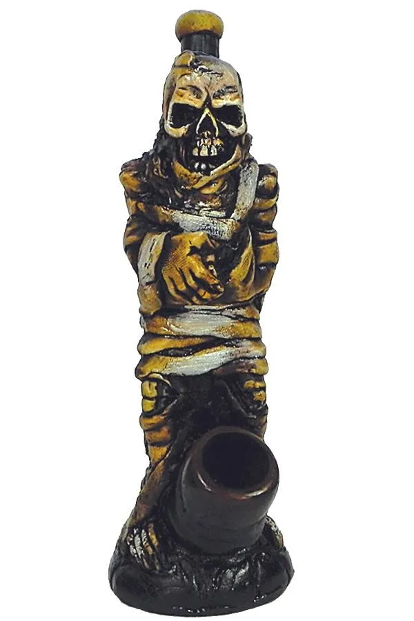 Medium Size Hand Made Resin Pipe - Various Designs - Style C - (1 Count)