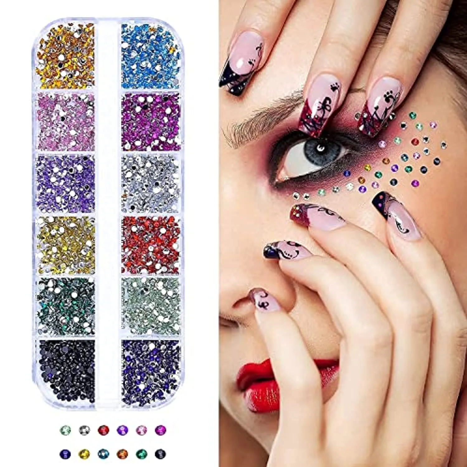 MelodySusie Nail Kit Set Professional Acrylic with Everything, Portable Electric Nail Drill, 48W UV LED Nail Lamp, 3D Nail Art Decoration, All-In-1 Compact Efile Electrical File Kit for Gel Nails