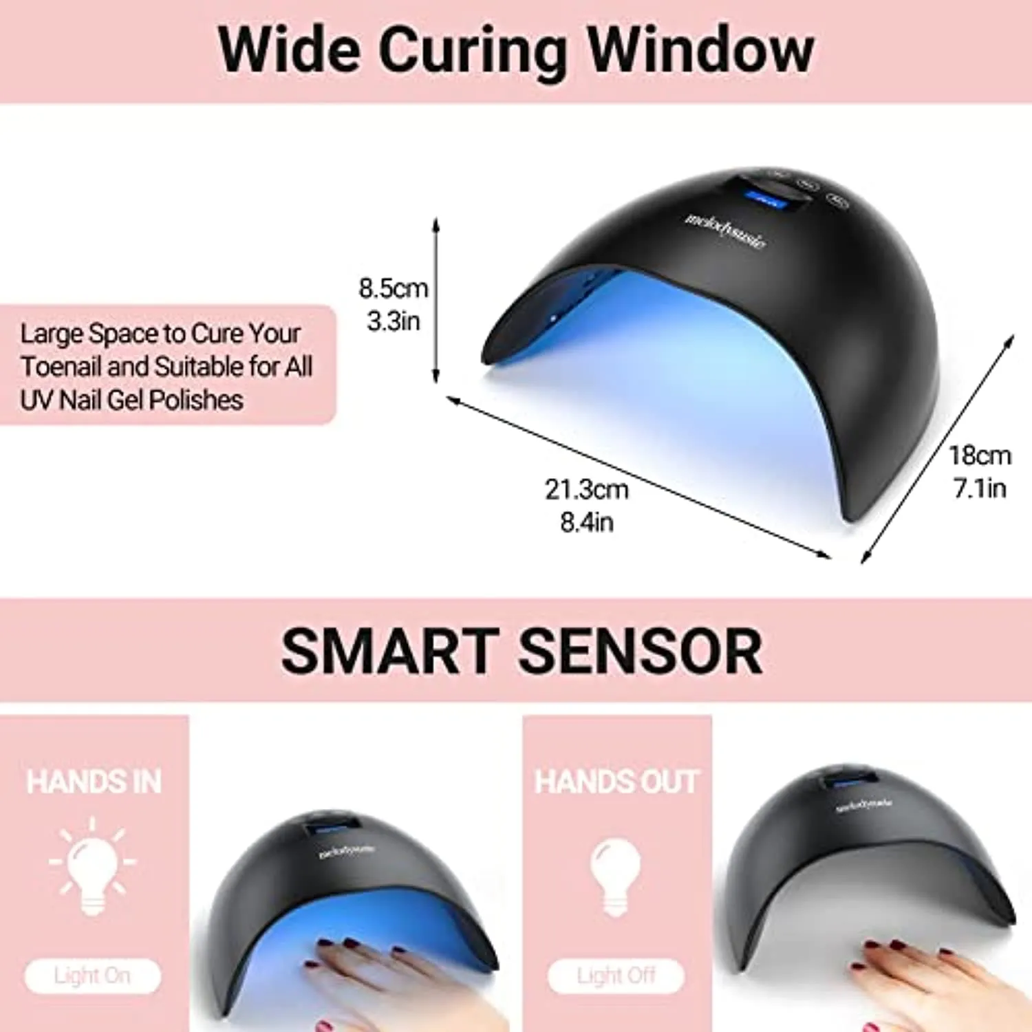 MelodySusie Nail Kit Set Professional Acrylic with Everything, Portable Electric Nail Drill, 48W UV LED Nail Lamp, 3D Nail Art Decoration, All-In-1 Compact Efile Electrical File Kit for Gel Nails