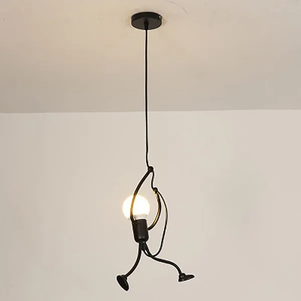 Modern Charming Hanging Chandelier Creative Iron People Lamp Elegant Hanger