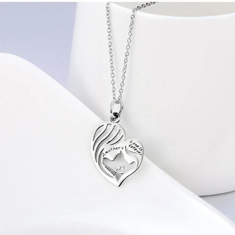 Mom’s Love A Mother’s Love is Forever Pendant Necklace