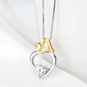 Mom’s Love Mother and Child Pendant Necklace