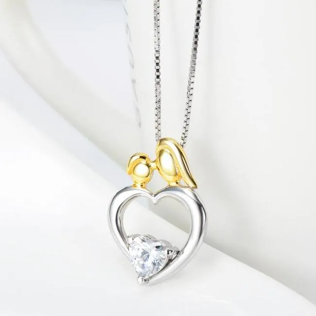 Mom’s Love Mother and Child Pendant Necklace