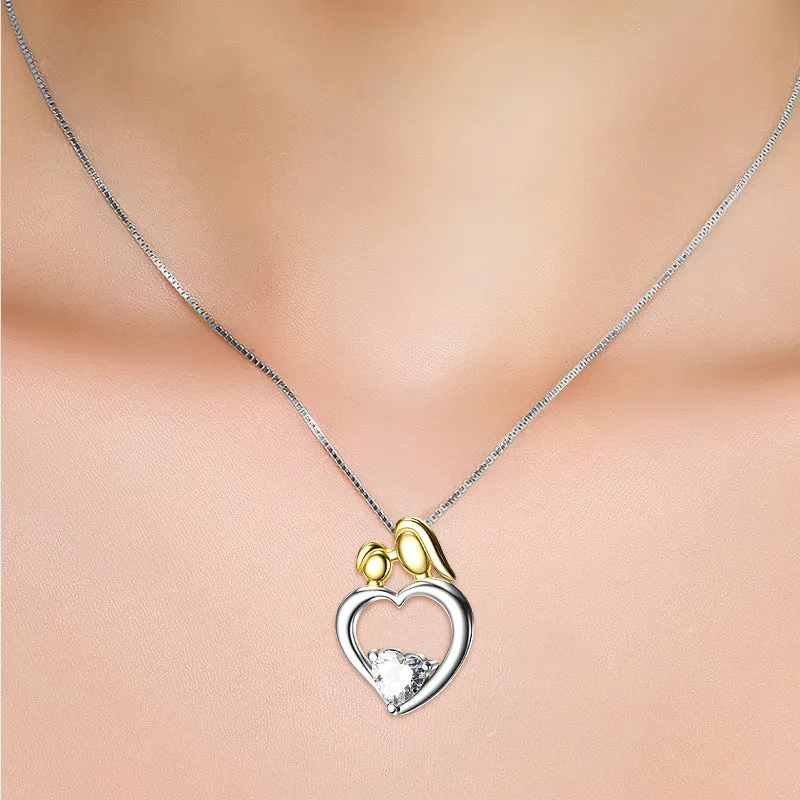 Mom’s Love Mother and Child Pendant Necklace