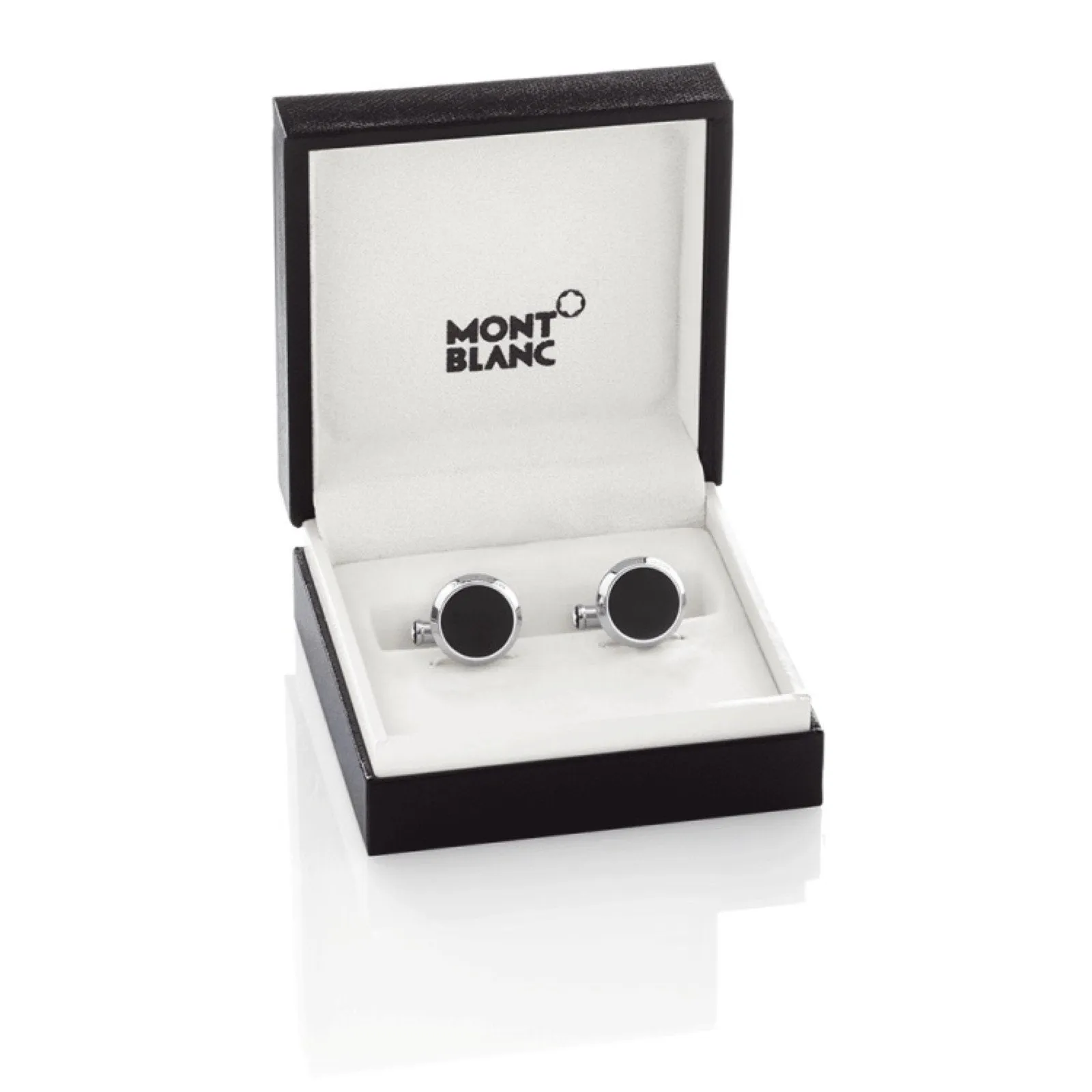 Montblanc Gemelli Meisterstück Rotondi in steel with onyx insert 112896