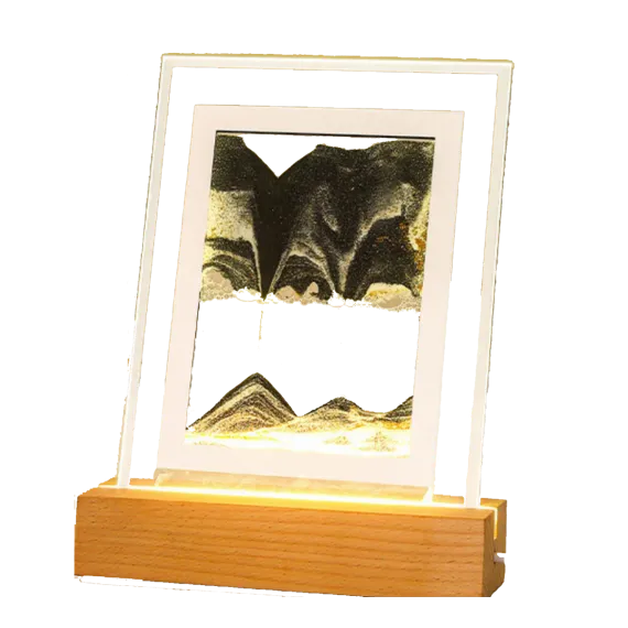 Moodscape Wooden Base LED QuickSand Picture