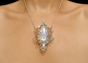 Moon Blossom with Moonstone in Silver
