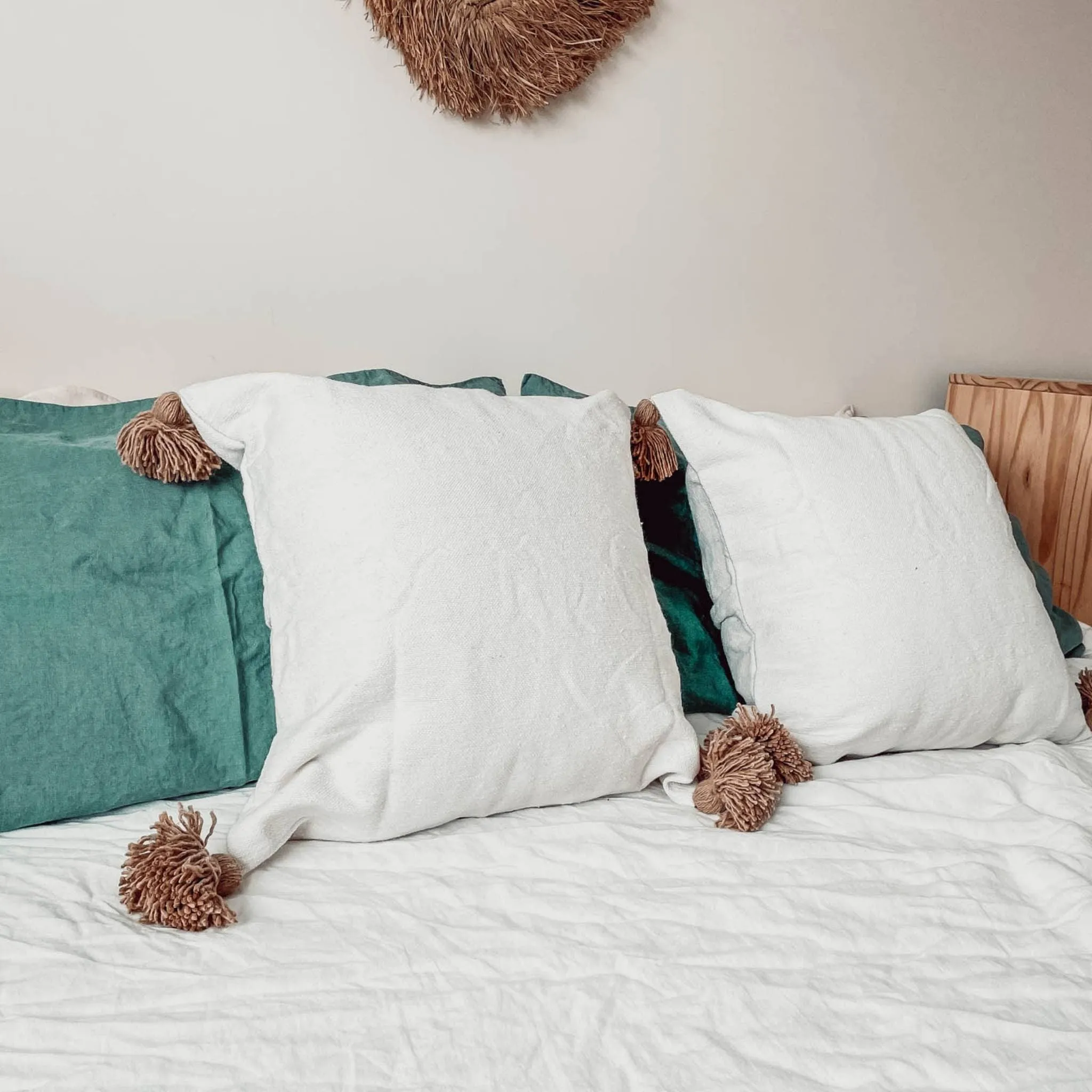 Moroccan Pom Pom Pillow - 20x20