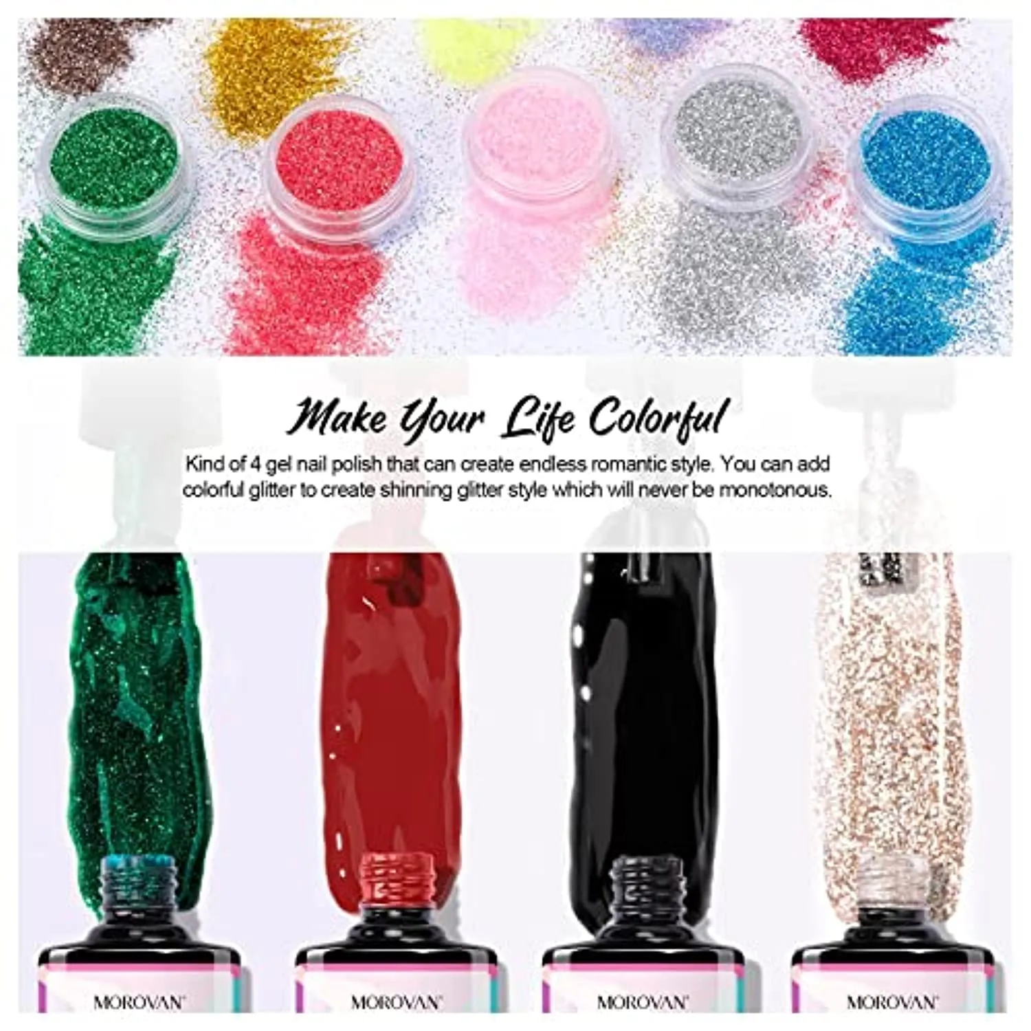 Morovan Acrylic Nail Kit - 30 Colors Nails Kit Acrylic Set with Everything for Beginners Glitter Acrylic Powder Monomer Acrylic Nail Supplies Nail Extension Kit Nail Art Starter Kit