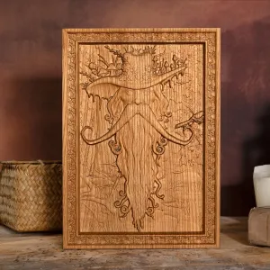 Natural ash wood brown robe Radagast forest elf magician wood carving art wall decoration creative wood products decoration