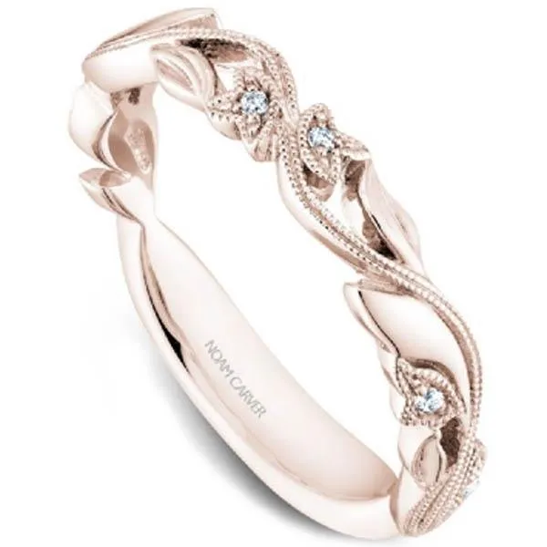 Noam Carver Nature Inspired Scrollwork Leaf Stackable Band