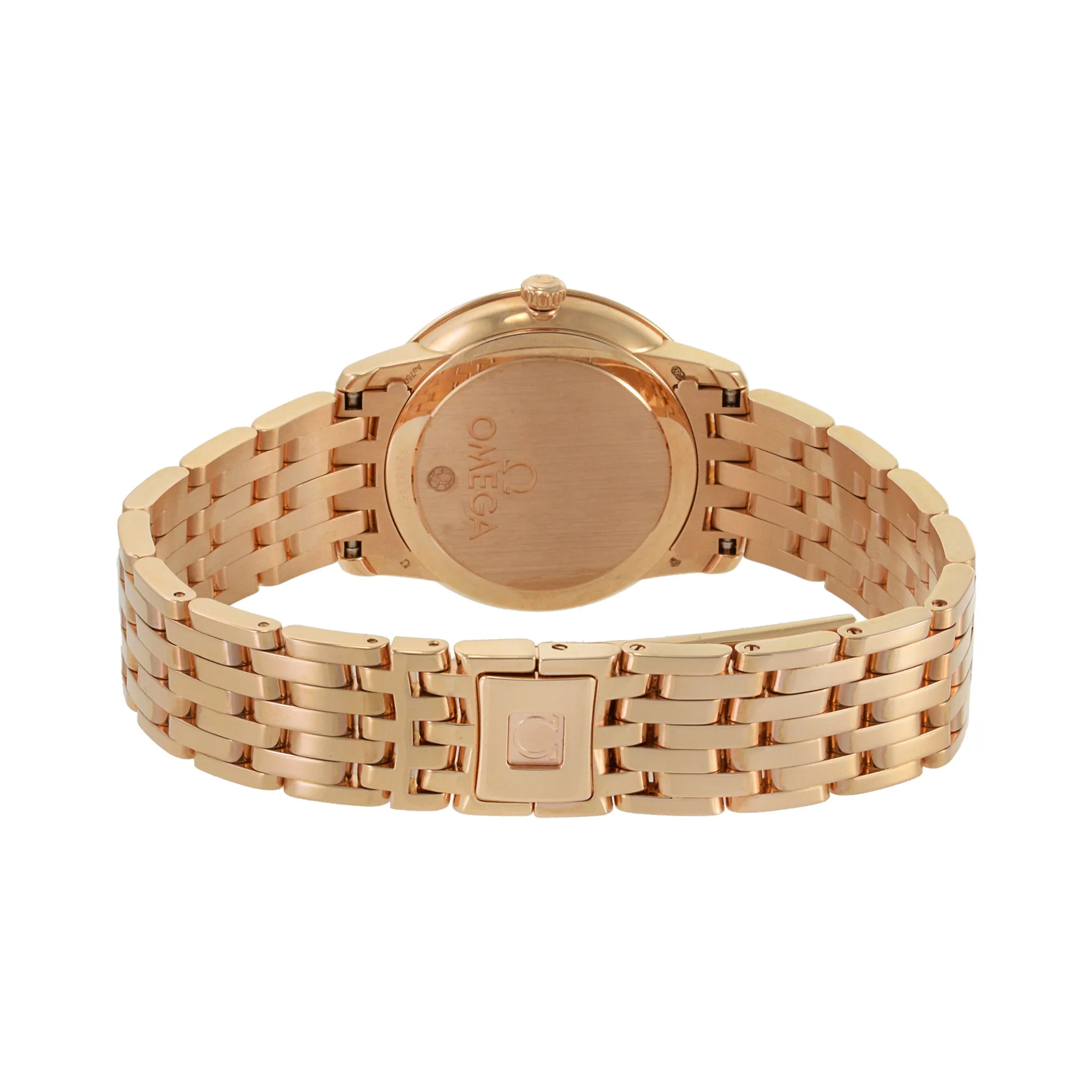 Omega DeVille Prestige Watch 18K Rose Gold and Mother of Pearl