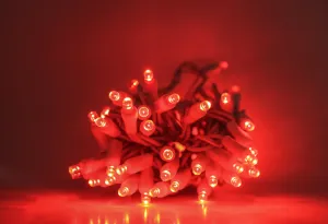 Outdoor LED Lighted Christmas Tree with a White Base and Red Tree Lights