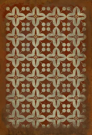 Pattern 03 "The Poppy Field" Vinyl Floorcloth - Spicher & Co.