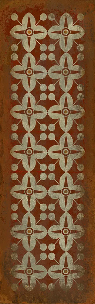 Pattern 03 "The Poppy Field" Vinyl Floorcloth - Spicher & Co.