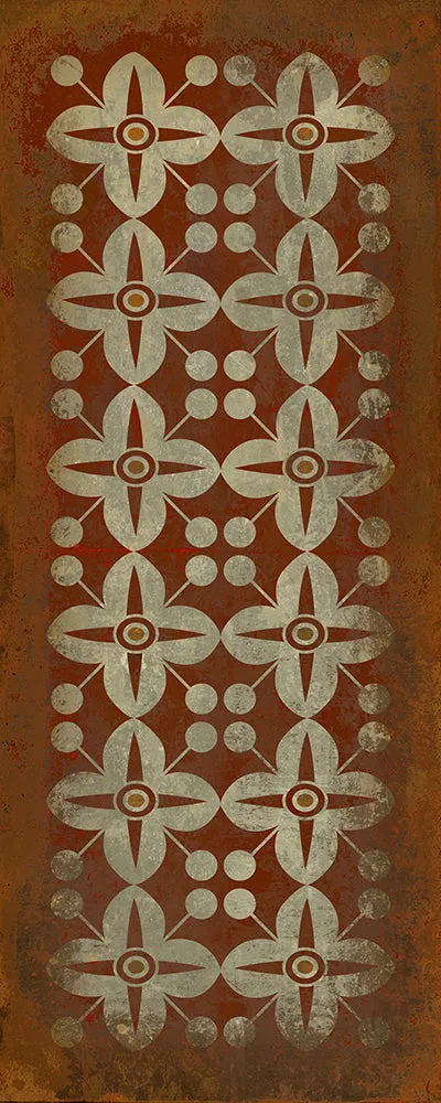 Pattern 03 "The Poppy Field" Vinyl Floorcloth - Spicher & Co.