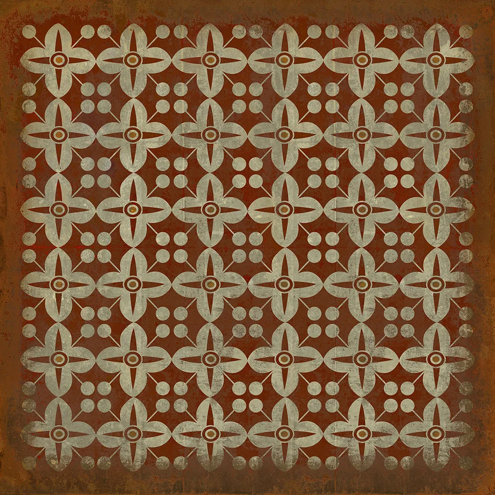 Pattern 03 "The Poppy Field" Vinyl Floorcloth - Spicher & Co.