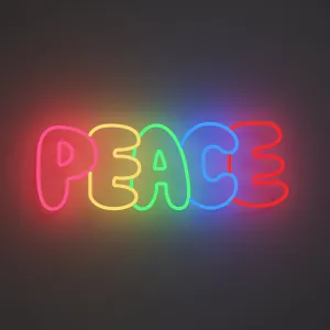 PEACE - LED neon sign