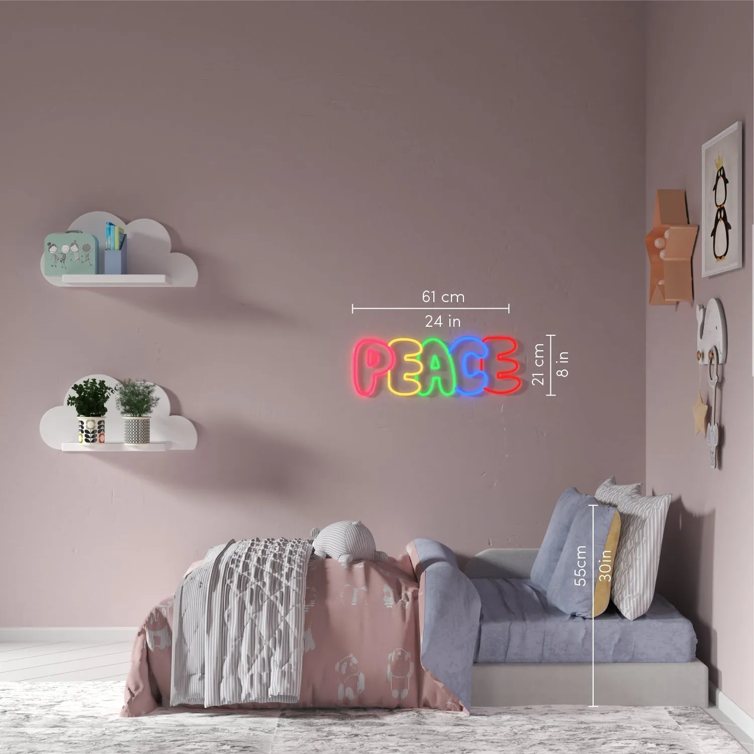 PEACE - LED neon sign