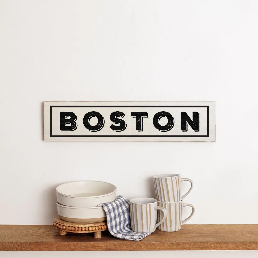 Personalized White and Black Barnwood Sign