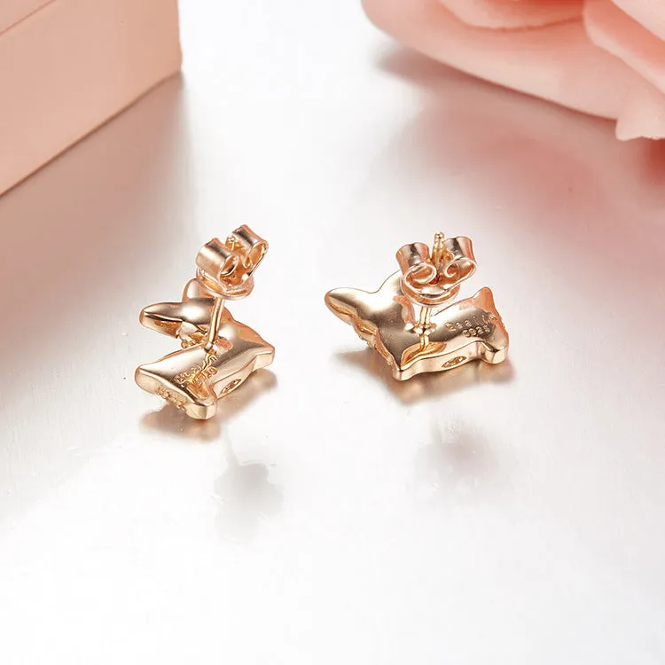 Puppy Wang Wang Petite Corgi Rambo Stud Earrings