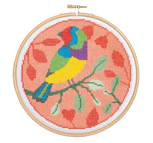 Rainbow Finch Cross Stitch Kit