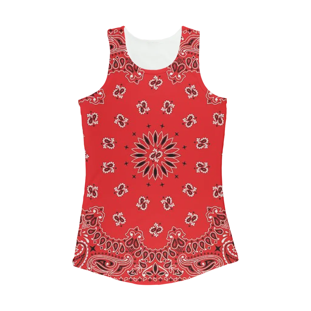 Red Bloods Bandana Women Performance Tank Top