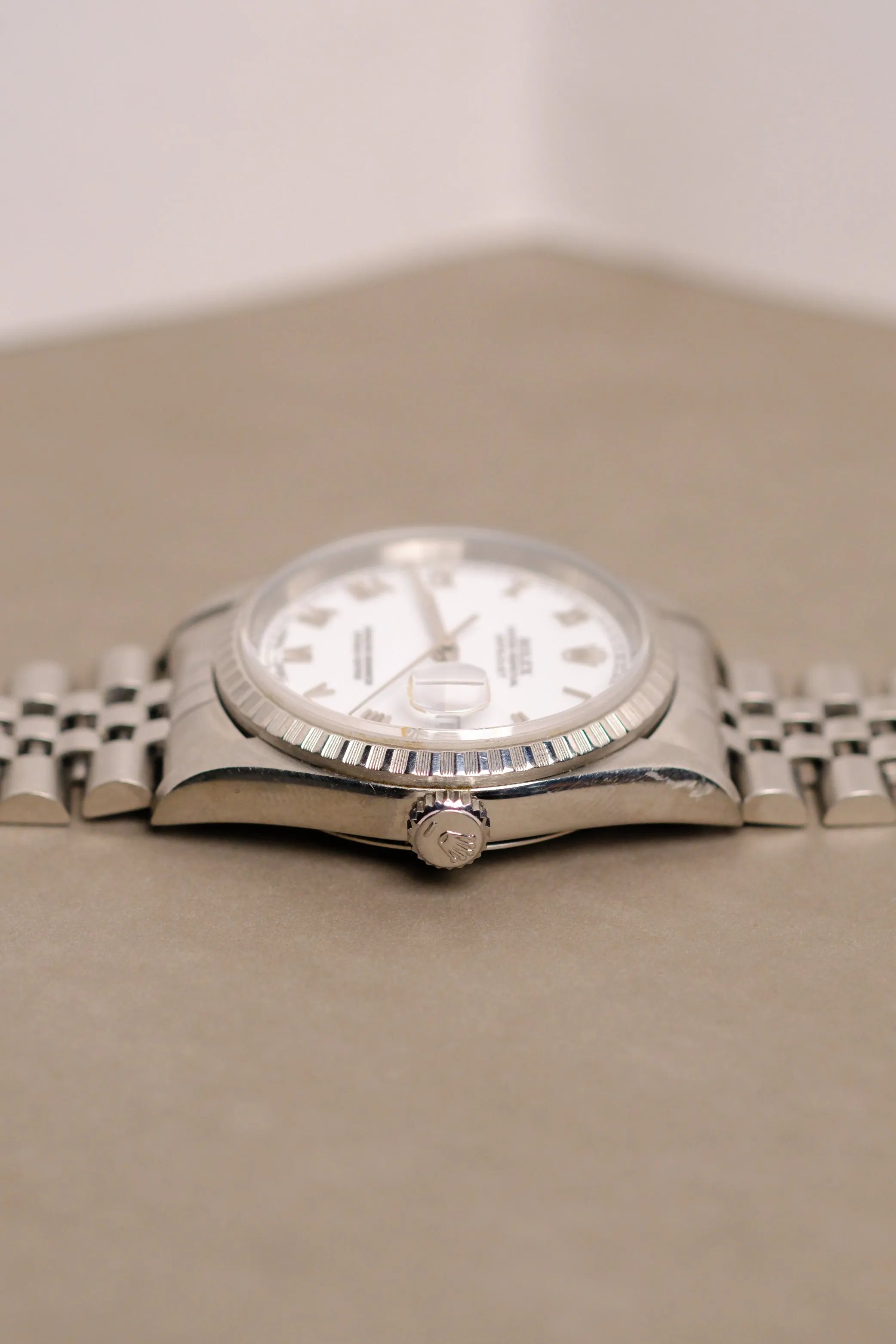 Rolex Datejust 16220 White Enamel Roman Dial - 1999