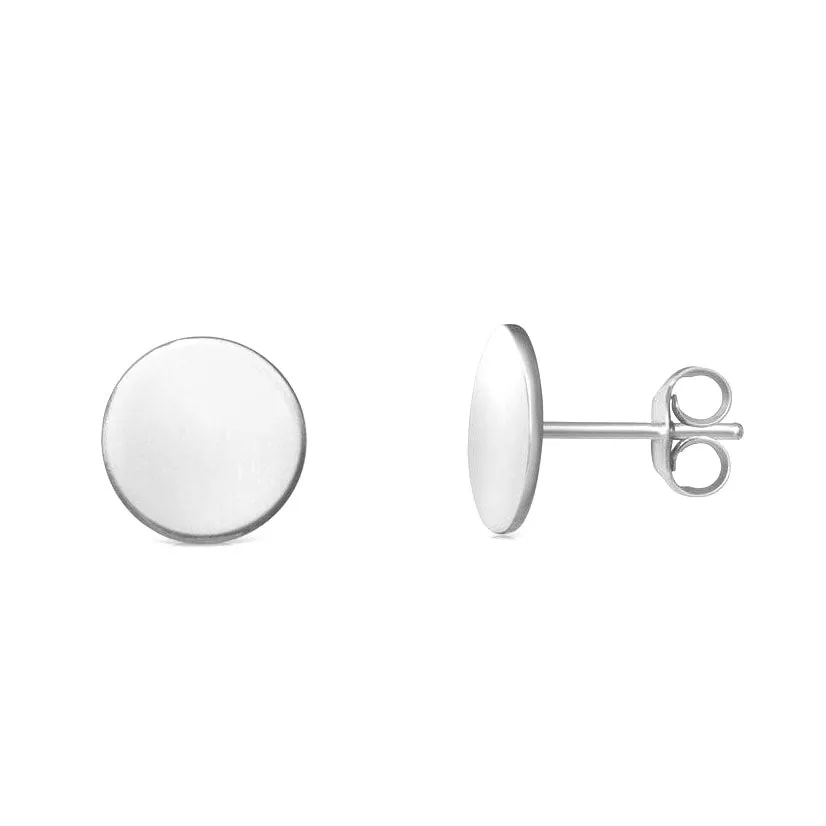 Round Gold Stud Earrings