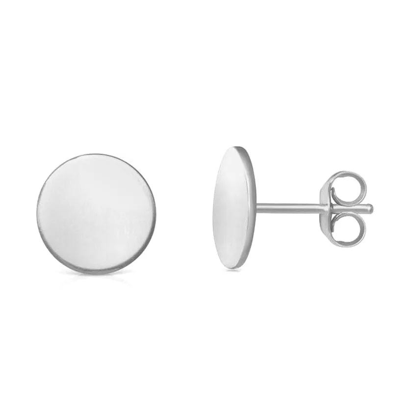 Round Gold Stud Earrings