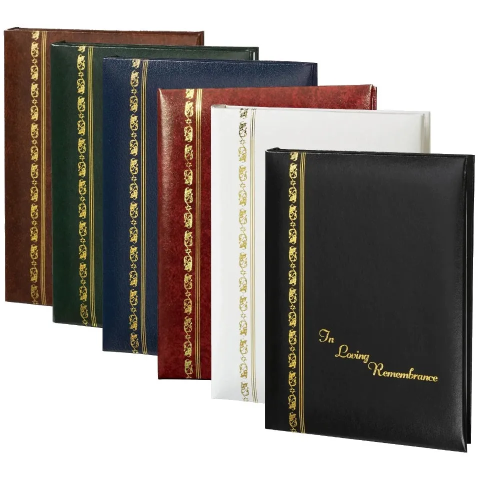 Royal Series Memorial Guest Book - 6 Ring - ST759-Green