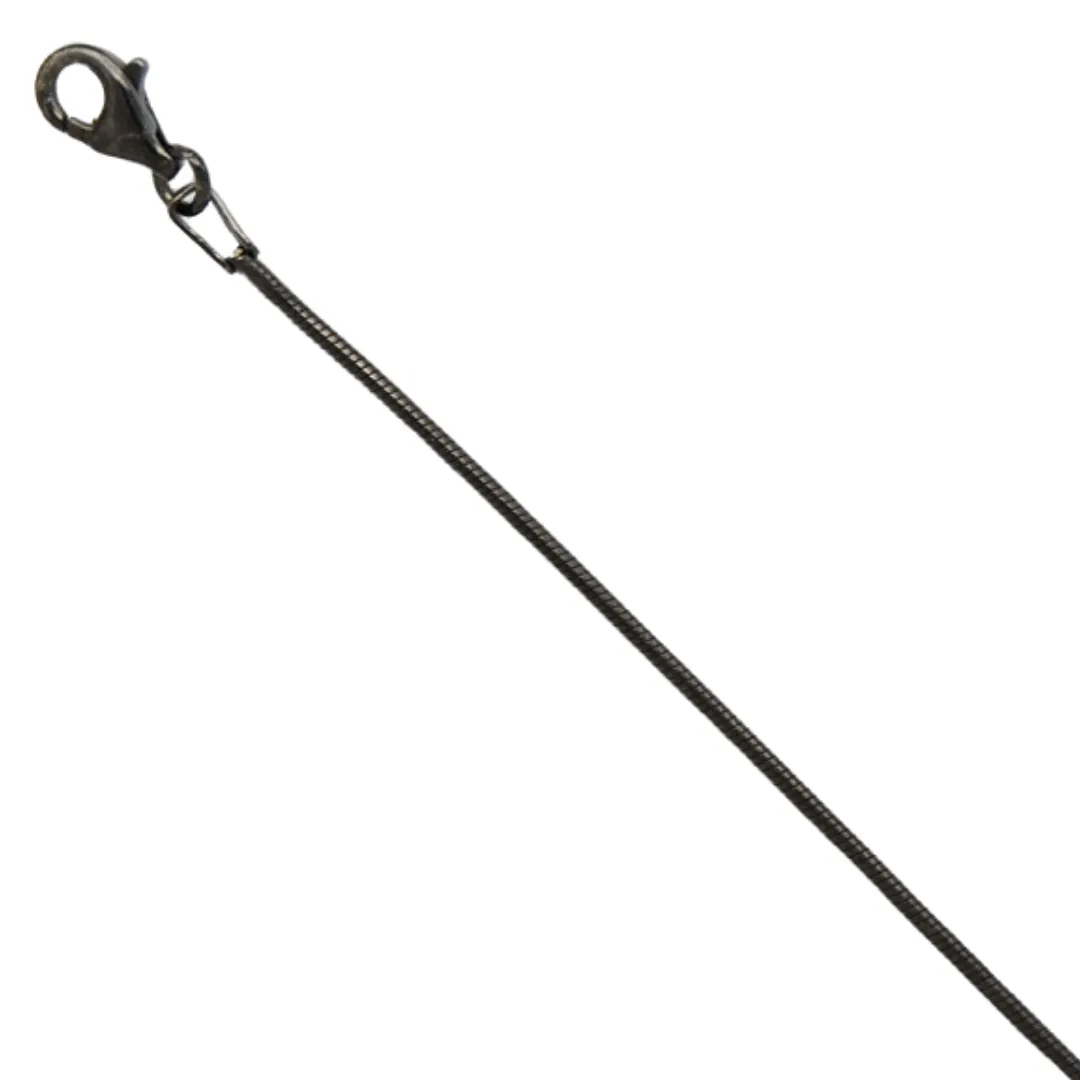 Ruthenium Sterling Silver 20" Snake Chain