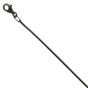 Ruthenium Sterling Silver 20" Snake Chain