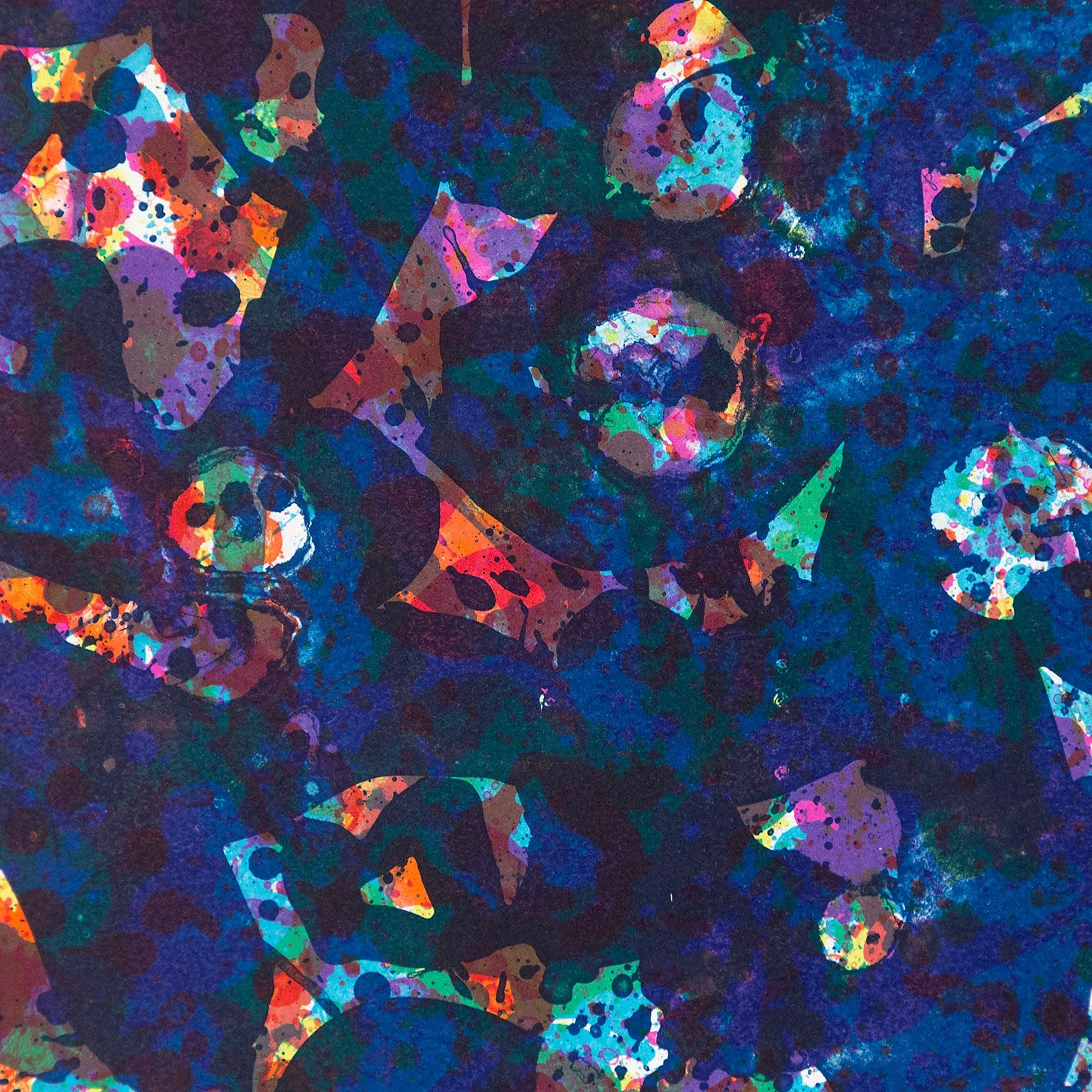 SAM FRANCIS "HER BLUE DEEPS" LITHOGRAPH, 1972