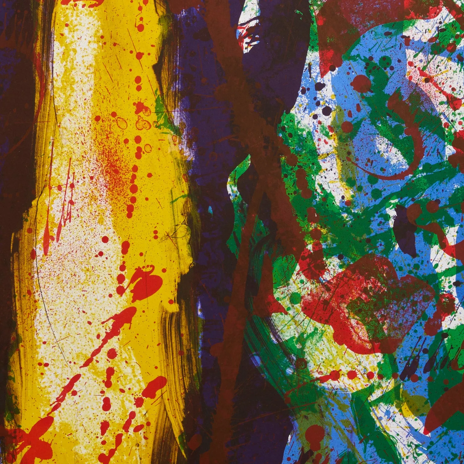 SAM FRANCIS "LEMON / PLUM" LITHO, 1990