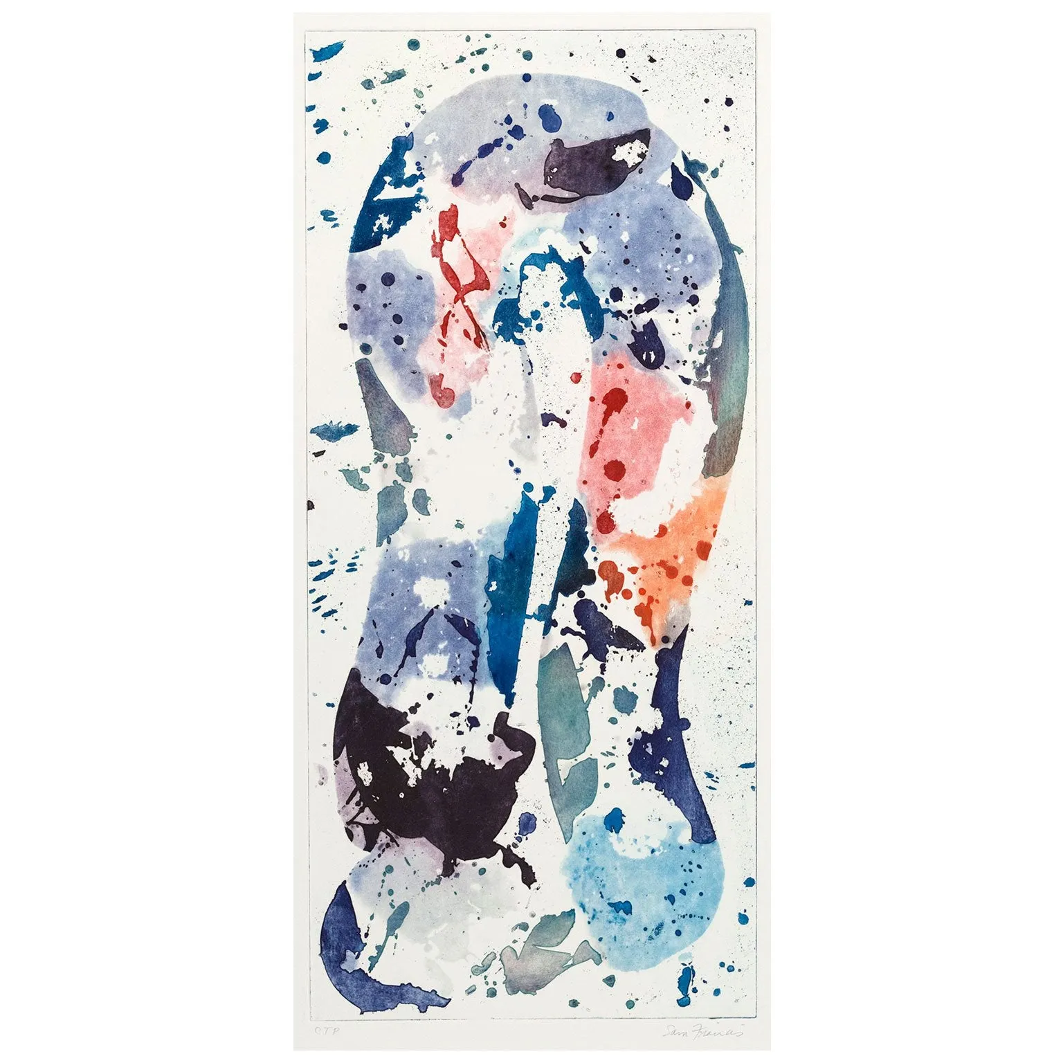 SAM FRANCIS "TALL GROOVE" ETCHING, 1984