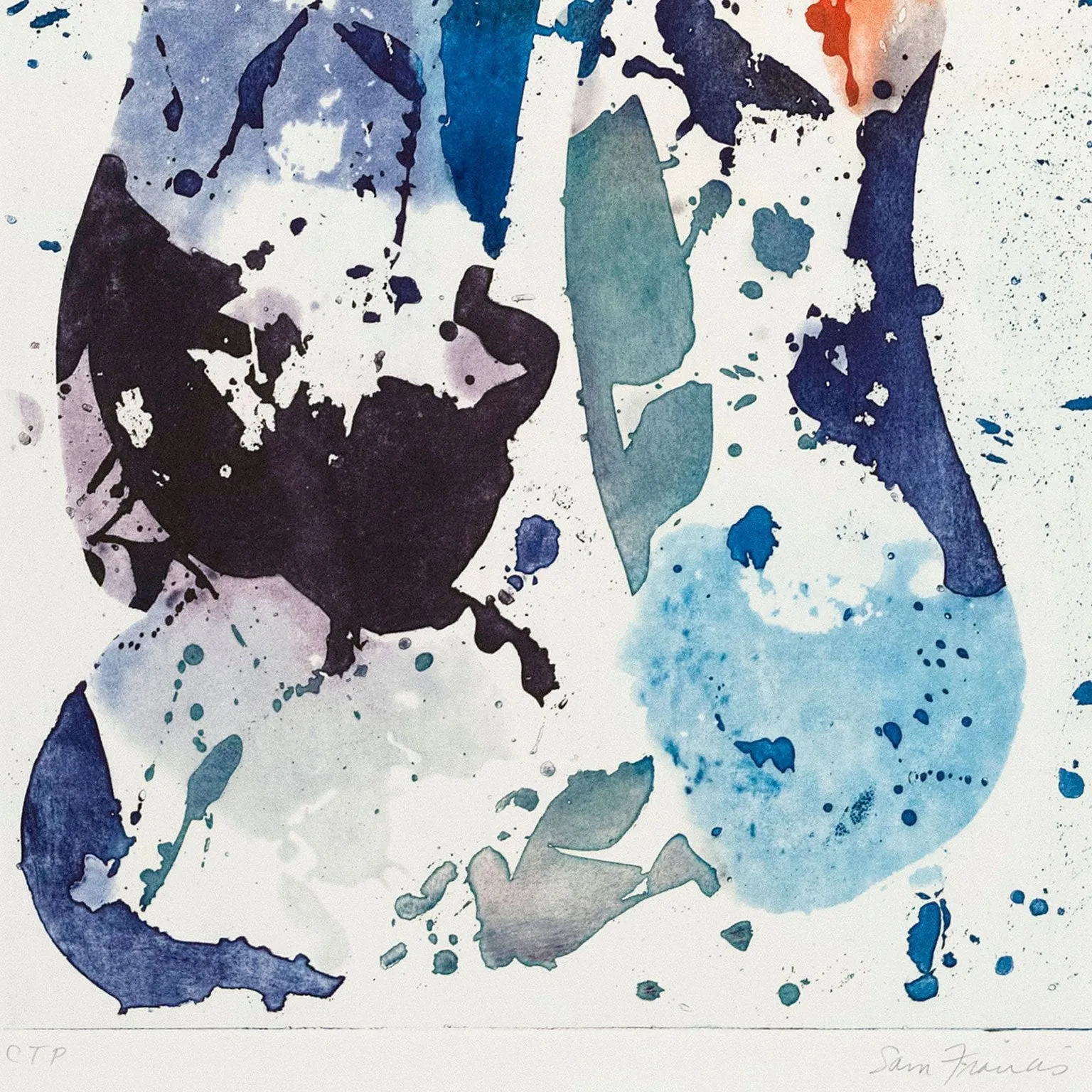 SAM FRANCIS "TALL GROOVE" ETCHING, 1984