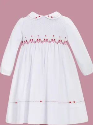 Sarah-louise white smocked dress      09231875